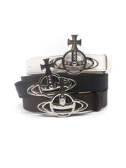 Retro Hollow Out Saturn Buckle Belt