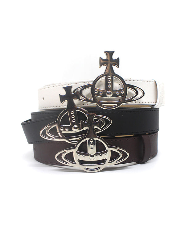 Retro Hollow Out Saturn Buckle Belt