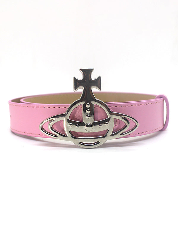 Retro Hollow Out Saturn Buckle Belt