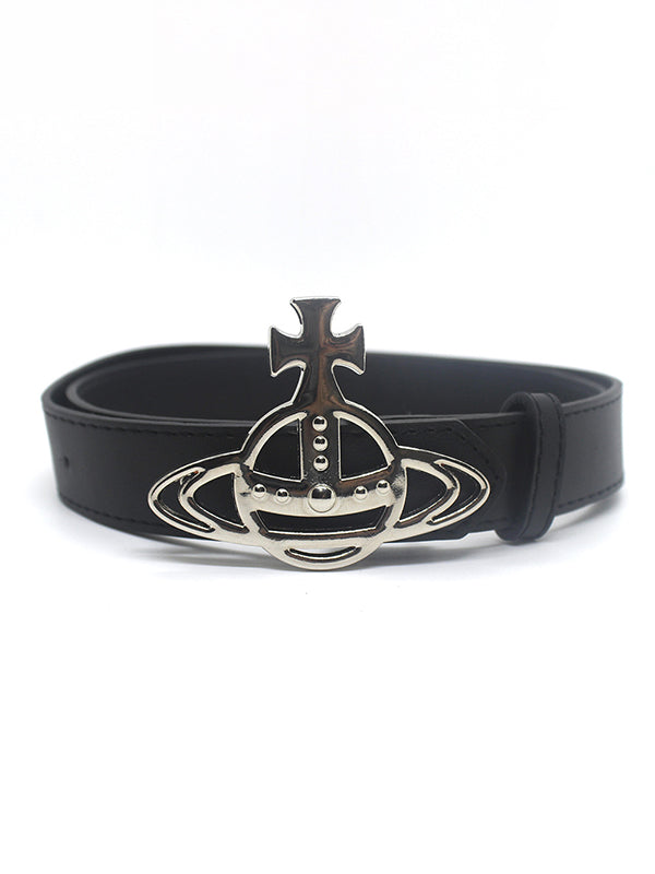 Retro Hollow Out Saturn Buckle Belt