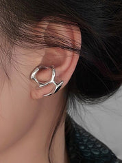 Irregular Liquid Metal Cutout Stud Earring
