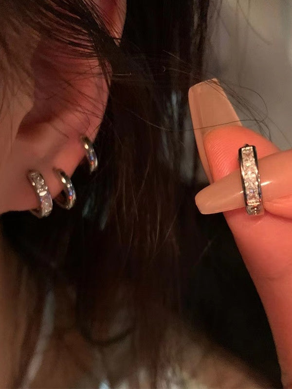 Normcore Shiny Hoop Earring Set Earring