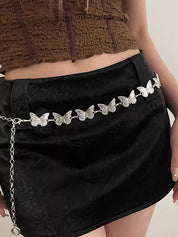 Metal Butterfly Connected Chain Belt