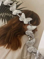 Metal Butterfly Connected Chain Belt