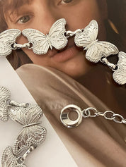 Metal Butterfly Connected Chain Belt