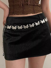 Metal Butterfly Connected Chain Belt