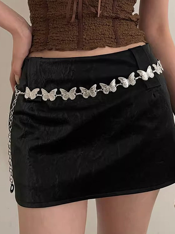 Metal Butterfly Connected Chain Belt