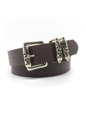 Punk Engraved Roller Buckle Belt