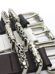 Punk Engraved Roller Buckle Belt