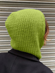 Solid Integrated Ear Protection Pullover Knitted Hat
