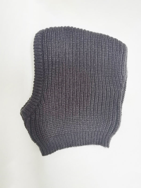 Solid Integrated Ear Protection Pullover Knitted Hat