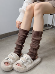 Solid Ribbed Cutout Leg Warmer