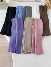 Solid Ribbed Cutout Leg Warmer
