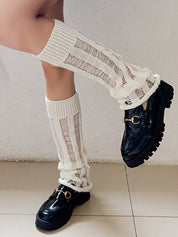 Solid Ripped Rolled Leg Warmer