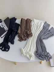 Solid Ripped Rolled Leg Warmer