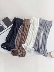 Solid Ripped Rolled Leg Warmer