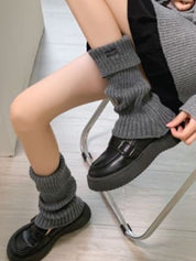Preppy Letter Embroidery Print Leg Warmer