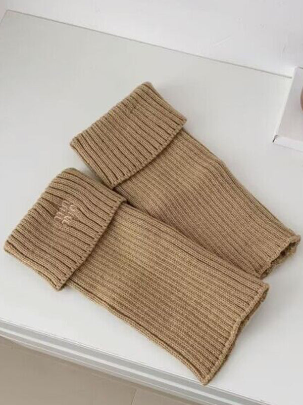 Preppy Letter Embroidery Print Leg Warmer