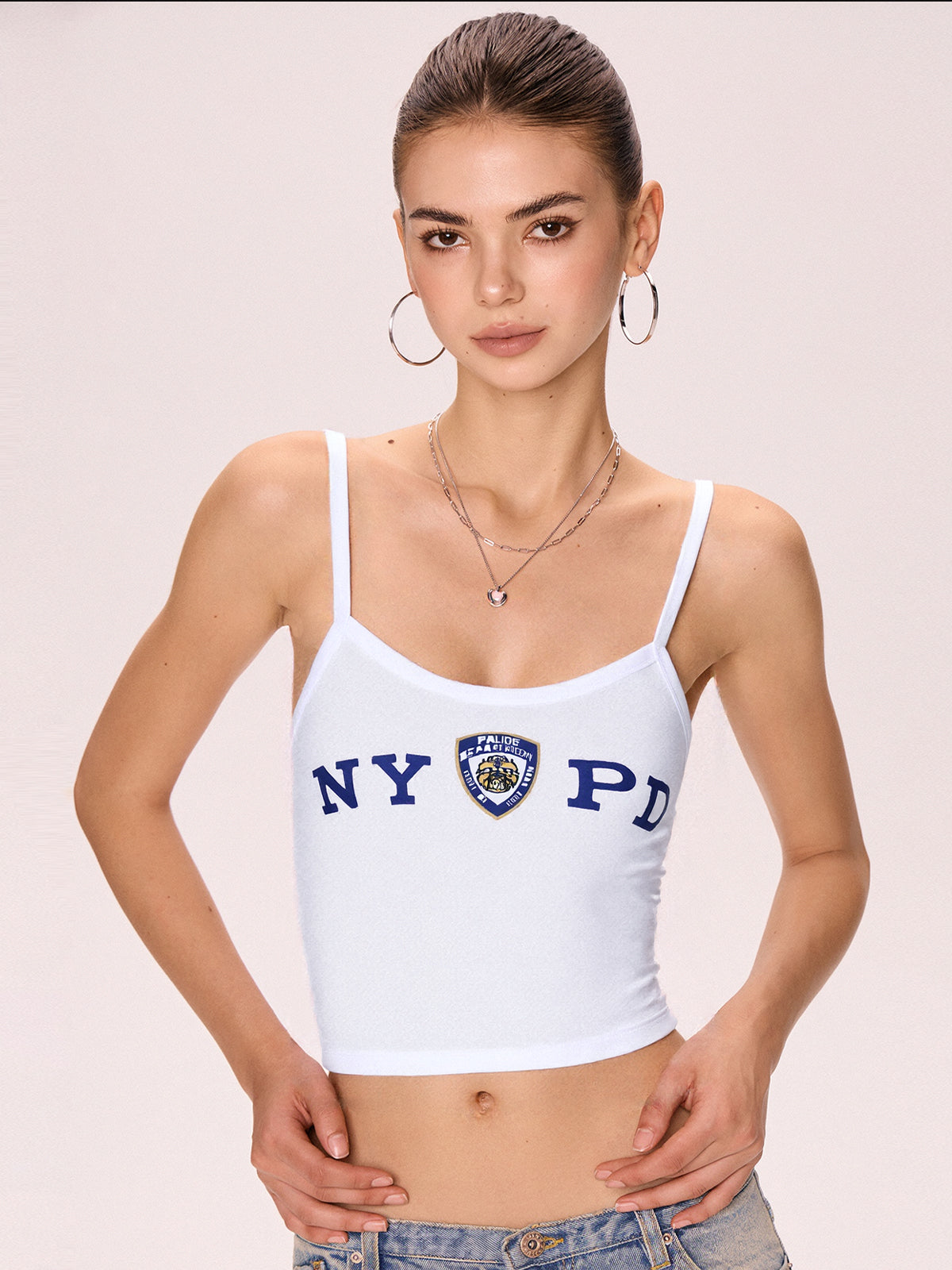 Vintage Letter Print Cami Top