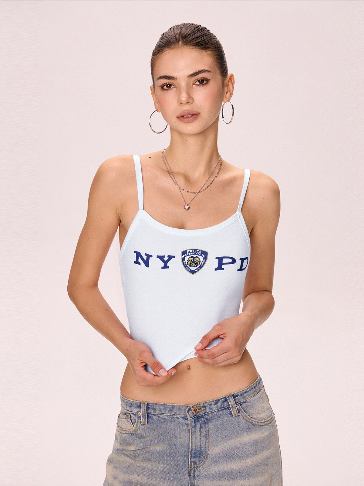 Vintage Letter Print Cami Top