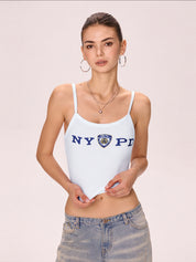 Vintage Letter Print Cami Top