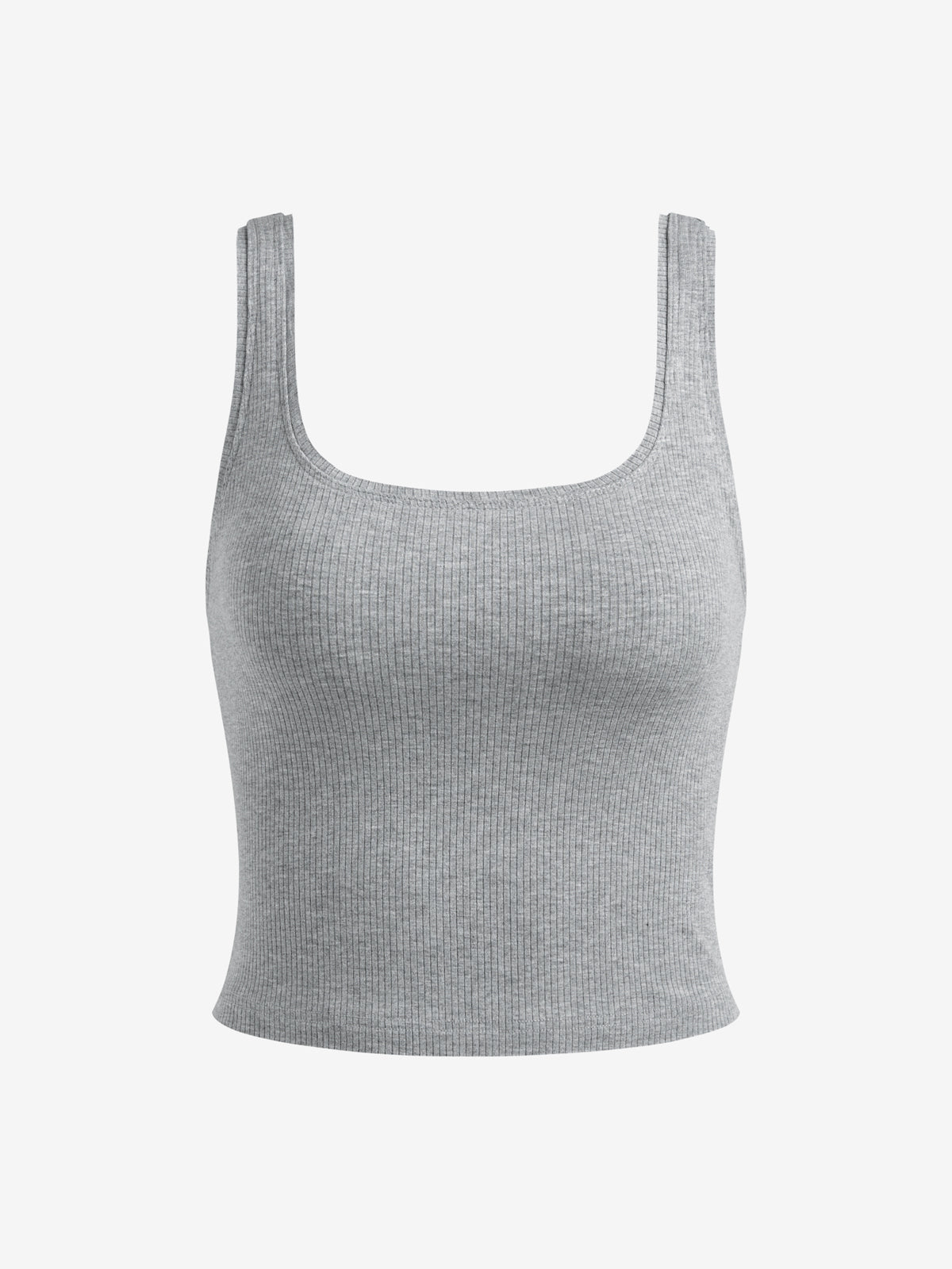 Solid U Neck Slim Tank Top