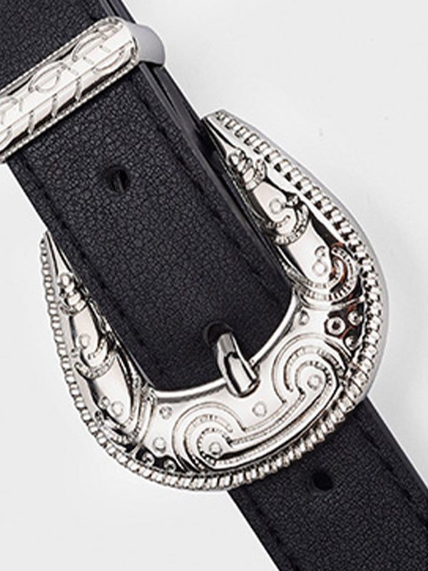 Versatile Silver Buckle Belt