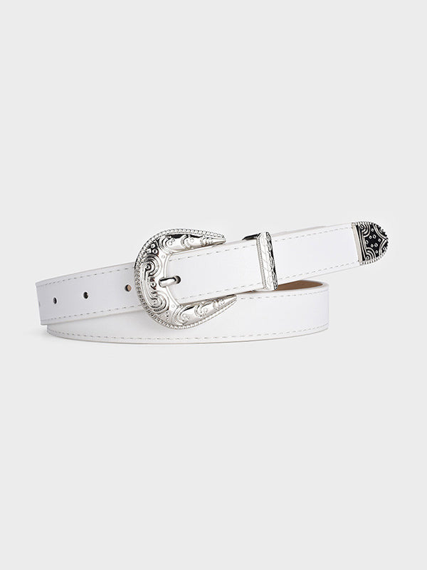 Versatile Silver Buckle Belt