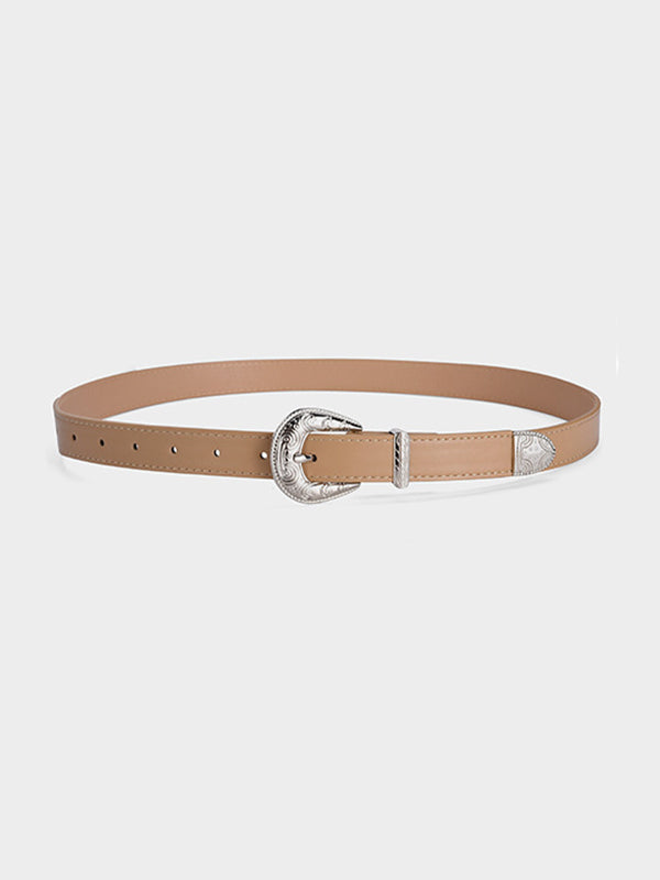Versatile Silver Buckle Belt