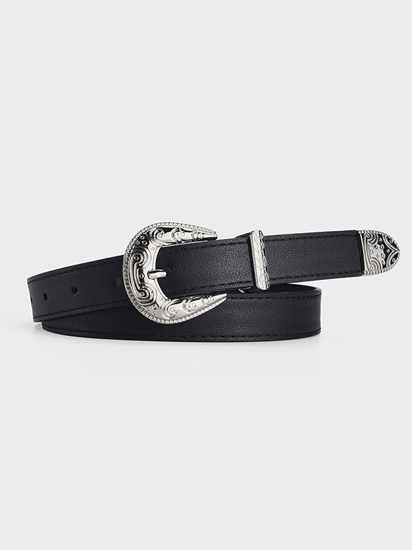 Versatile Silver Buckle Belt