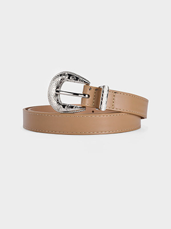 Versatile Silver Buckle Belt