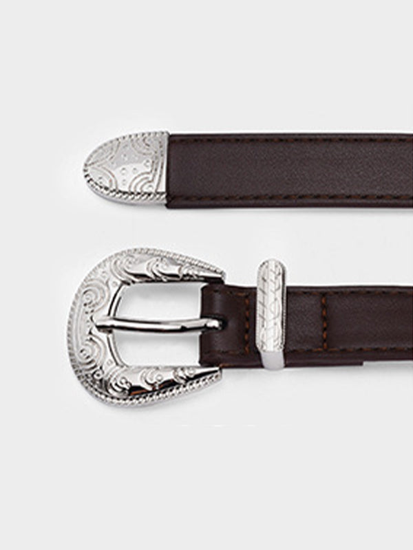 Versatile Silver Buckle Belt
