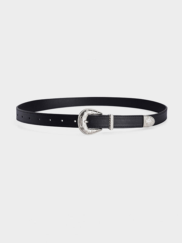 Versatile Silver Buckle Belt