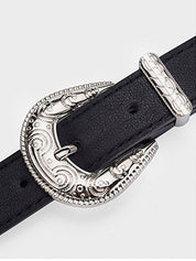 Versatile Silver Buckle Belt