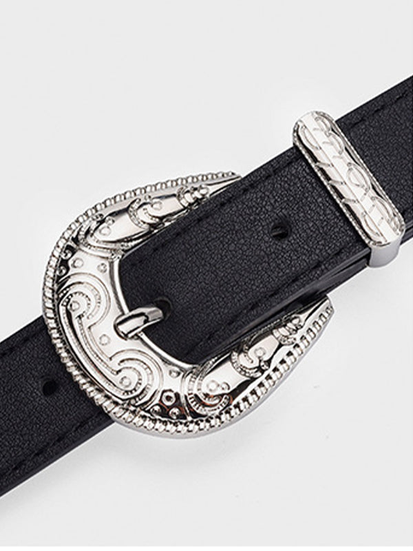Versatile Silver Buckle Belt
