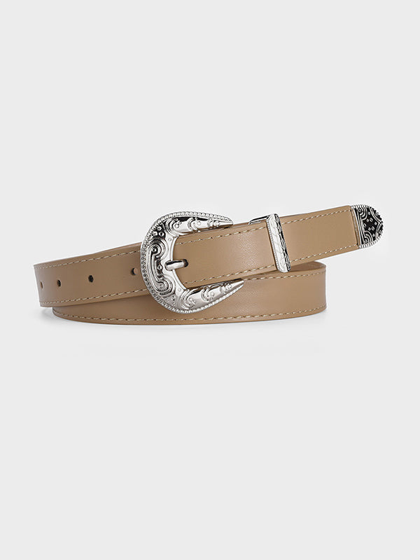 Versatile Silver Buckle Belt