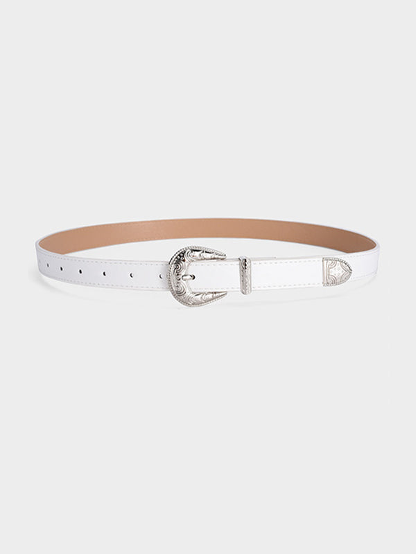 Versatile Silver Buckle Belt