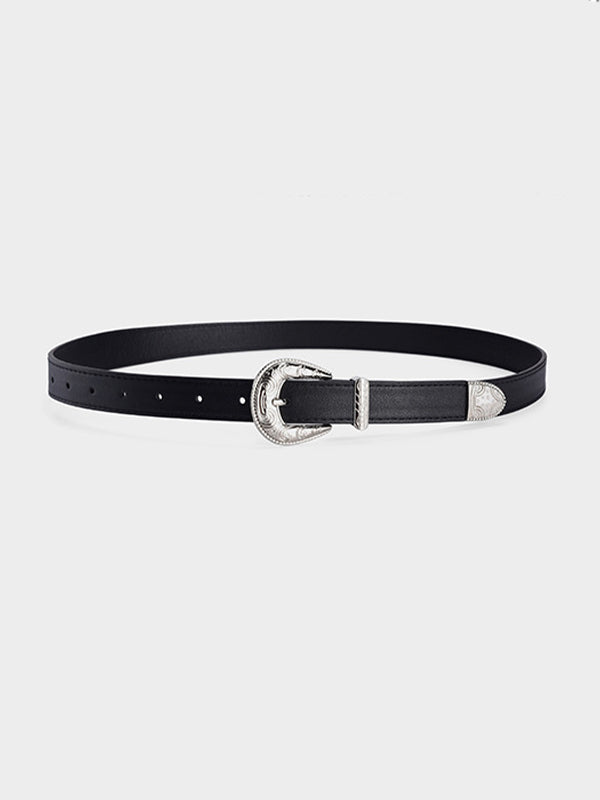 Versatile Silver Buckle Belt