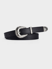 Versatile Silver Buckle Belt