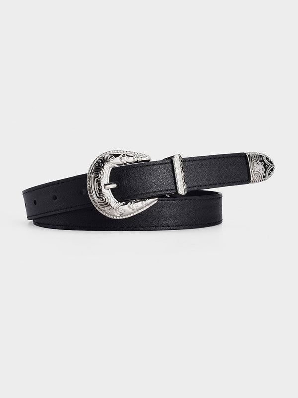 Versatile Silver Buckle Belt