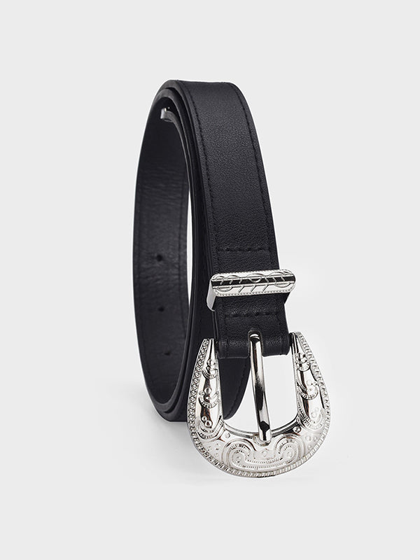 Versatile Silver Buckle Belt