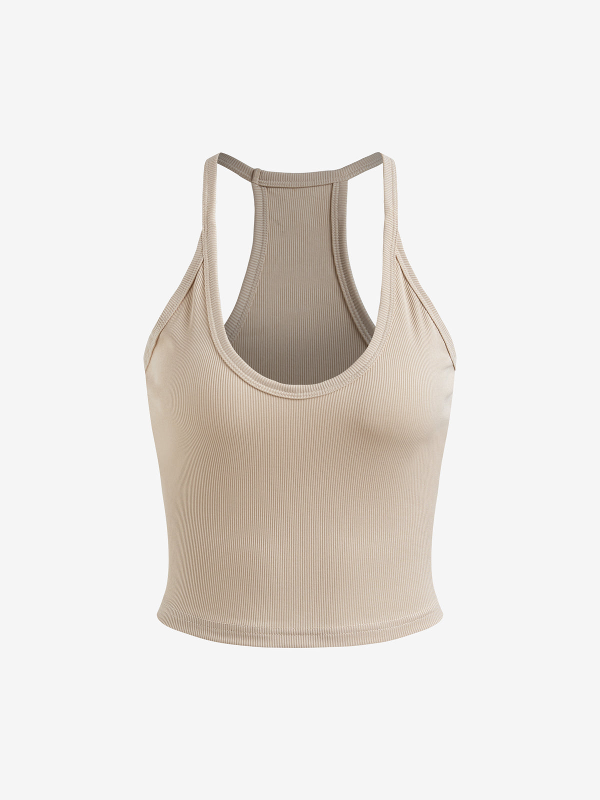 Solid V Neck Slim Knit Cami Top