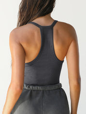 Solid V Neck Slim Knit Cami Top