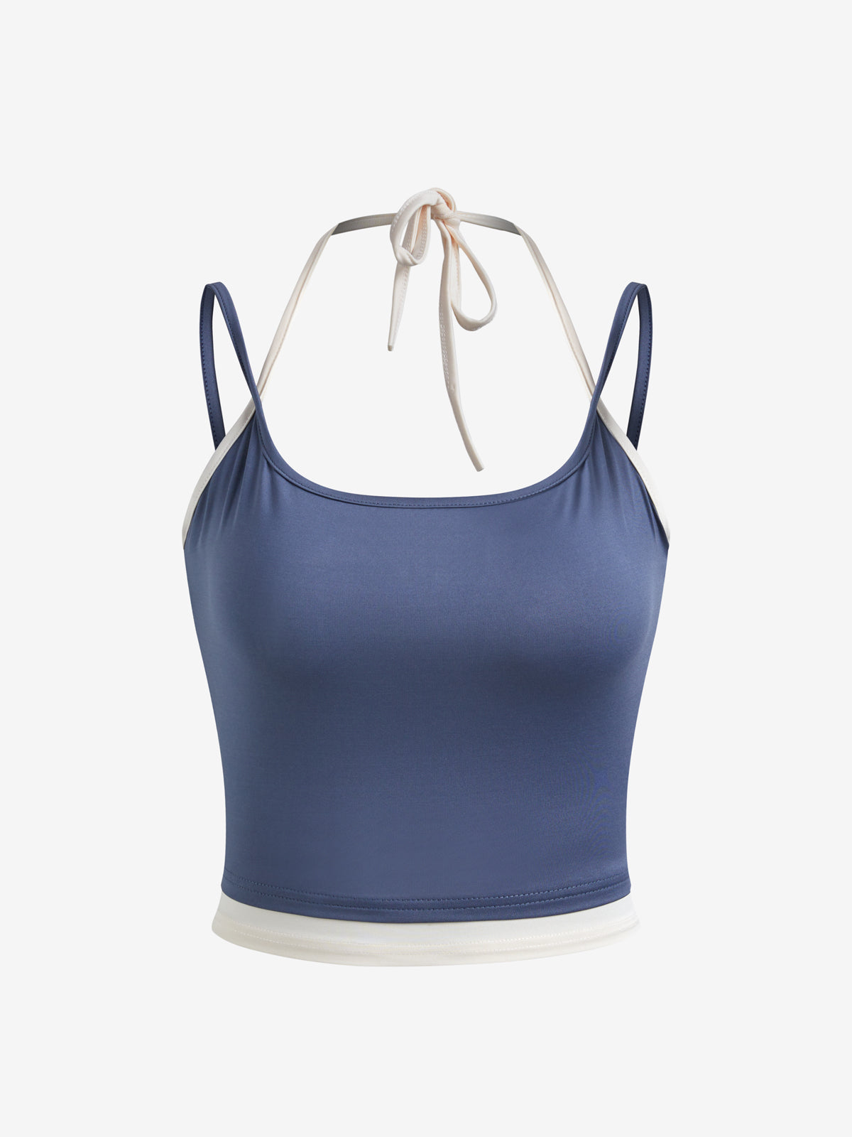 Contrast Color Tie Up Cami Top