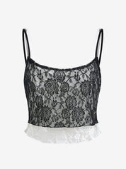 Fake Two Piece Lace Cami Top