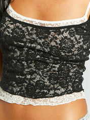 Fake Two Piece Lace Cami Top