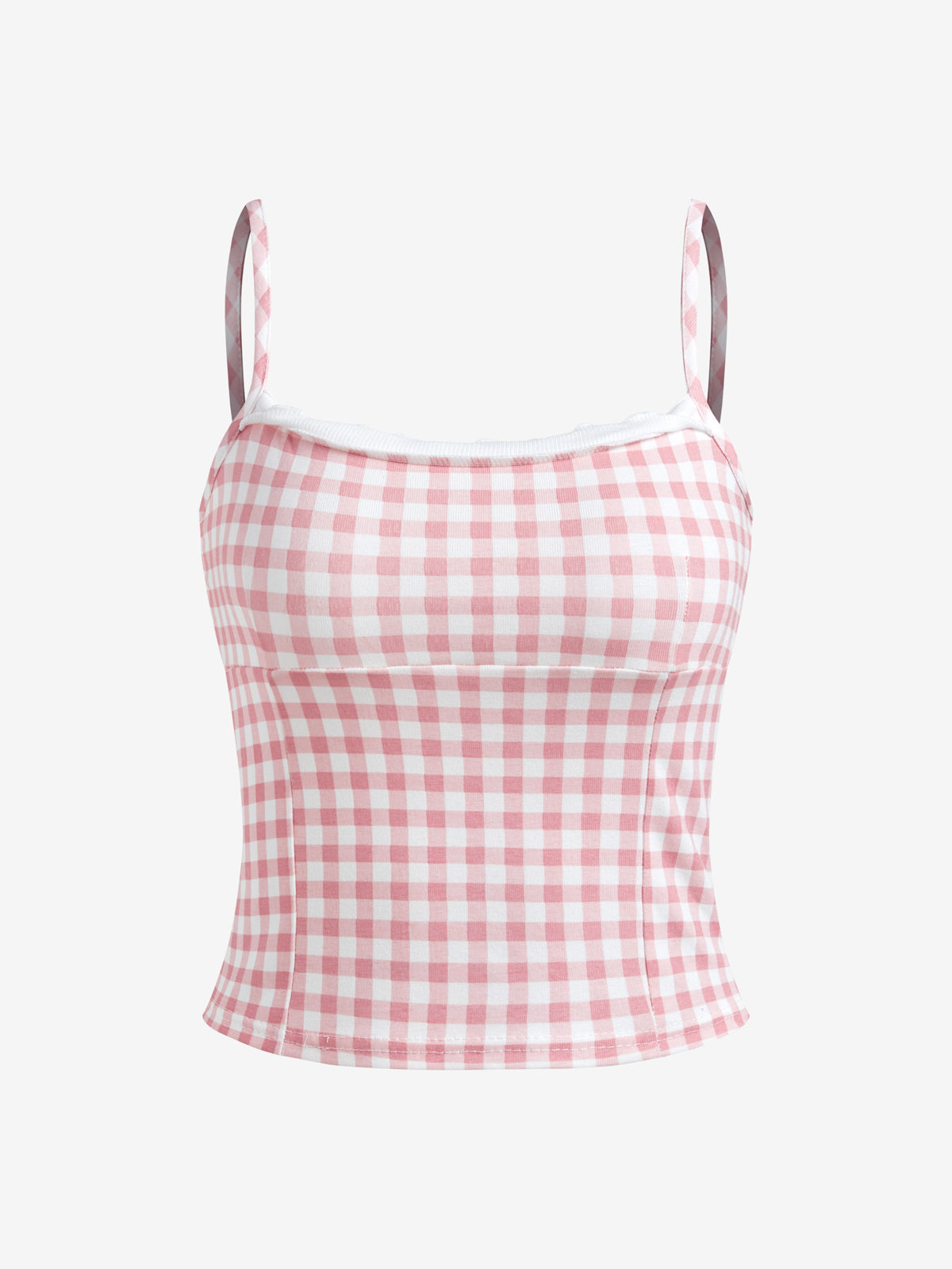 Plaid Print Cami Top