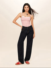 Plaid Print Cami Top