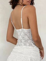 Lace Slit Hem Cami Top