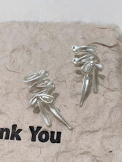 Balletcore Tie Up Bow Cuff Earring